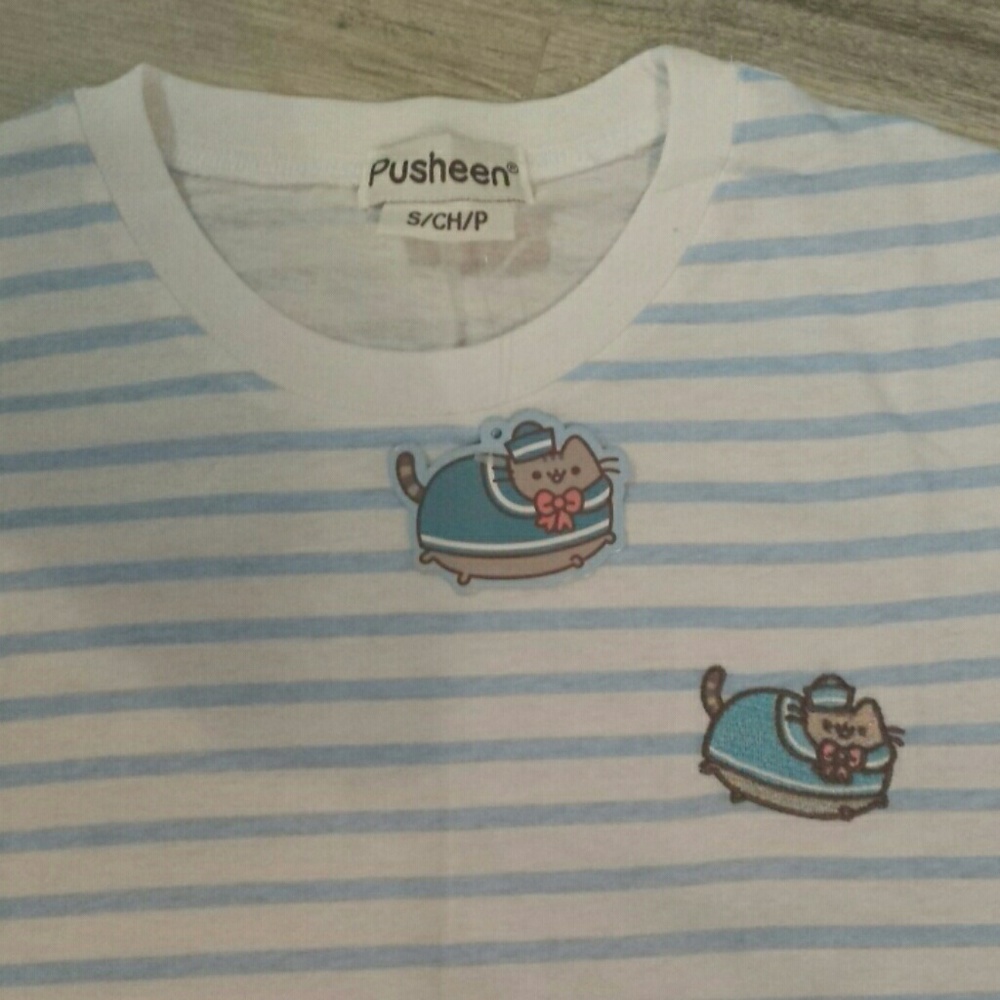 Nautical Pusheen Long Sleeved T-shirt